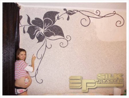 Идеи рисунков жидкими обоями