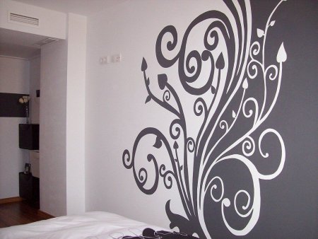 Трафарет для декора стен спальни своими руками (49 фото)