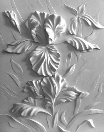 Леонид Ким барельеф цветы