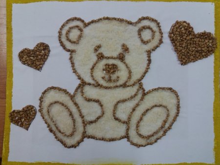 Аппликация из круп