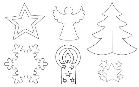 Новогодние трафареты для вырезания