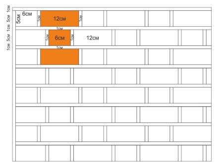 Разметка кирпичной кладки
