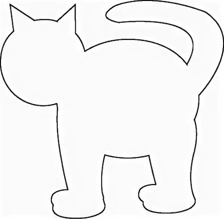 Трафарет кота для вырезания