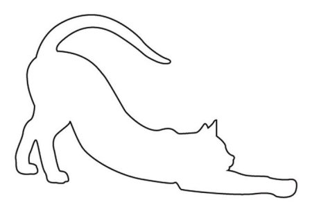Кошка шаблон для вырезания