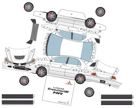 Mitsubishi Lancer Evolution IX из бумаги