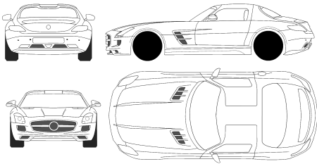 Mercedes SLS AMG чертежи