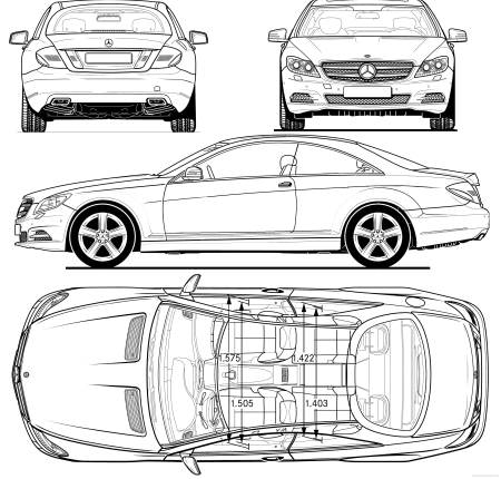 Mercedes-Benz cls550 Blueprint