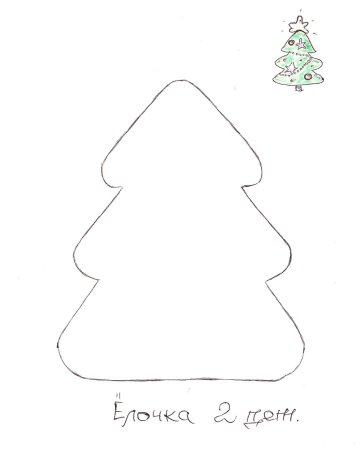 Елка из фетра выкройка