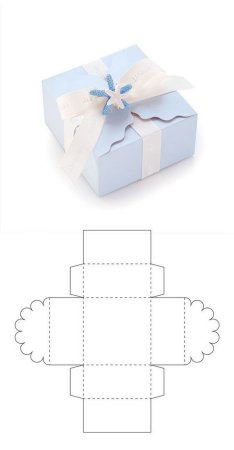 Развёртка коробочки для подарка