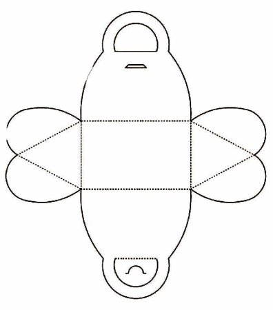 Шаблон бонбоньерки коробочки