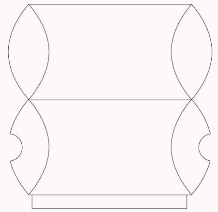 Трафарет коробки для печенья