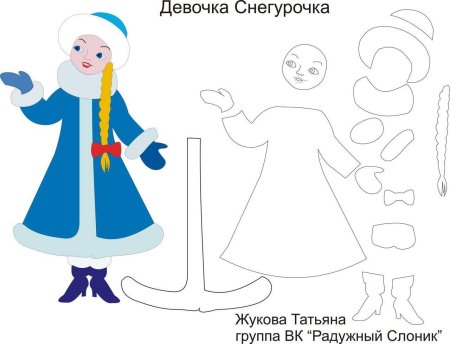 Аппликация Деда Мороза и Снегурочки