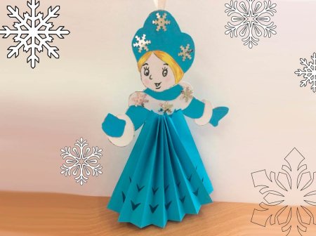 Снегурочка из бумаги