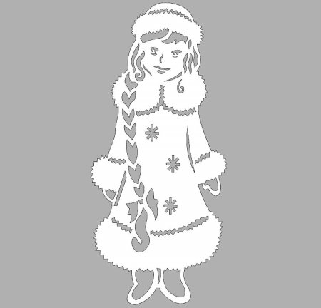 Рисование Снегурочки