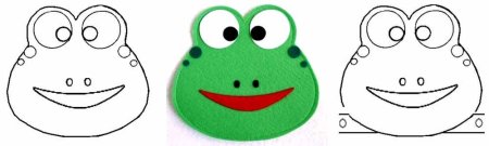 Маска лягушки из фетра