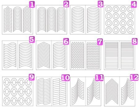 Трафарет для французского маникюра