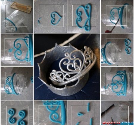 Ажурная корона из мастики