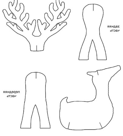 Олень из картона