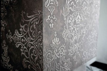 Декоративная штукатурка по трафарету