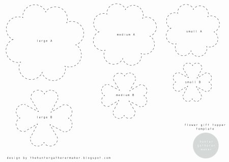 Трафареты лепестков для больших бумажных цветов
