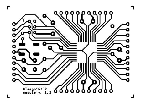 Плата TQFP ATMEGA 16a