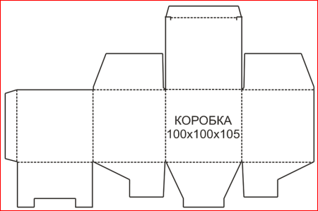 Коробочка своими руками из картона схема с размерами