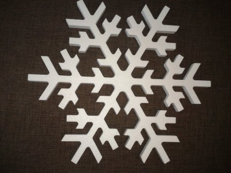Снежинка из пенопласта трафарет
