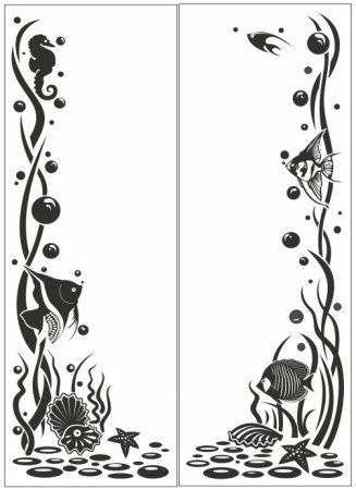 Рисунок для зеркала трафарет
