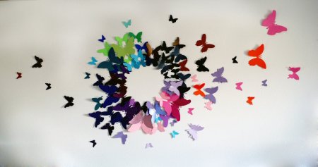 Трафарет люстры из бабочек своими руками (48 фото)