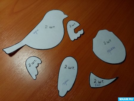 Снегирь из фетра выкройка
