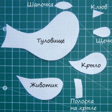 Синичка из фетра выкройка