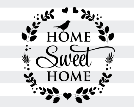 Трафарет надписи дом