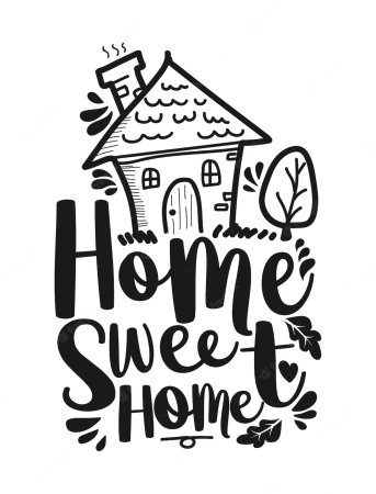 Надпись Home трафарет
