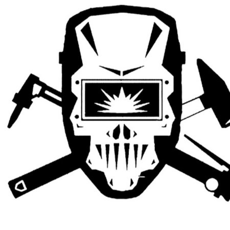 Череп в маске сварщика арт Welder logo