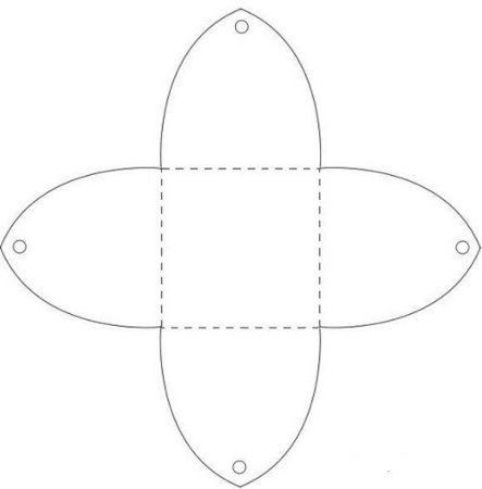 Коробочка для подарка шаблон
