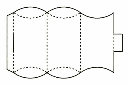 Трафарет коробочки для подарка