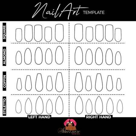 Nail Design Practice Template распечатать