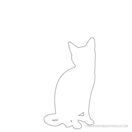 Кошечка трафарет для вырезания