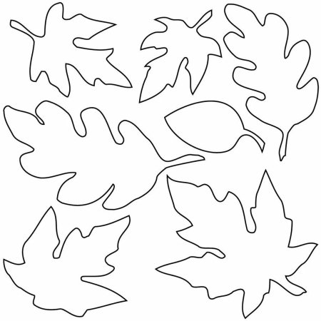 Кленовый листик трафарет