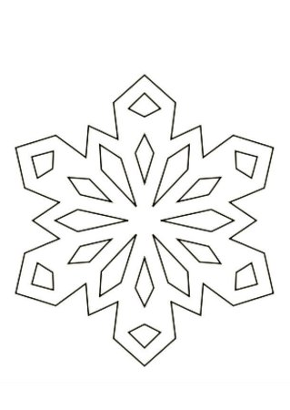 Снежинка трафарет для вырезания