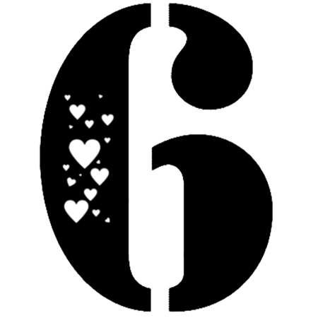 Цифра 3 трафарет