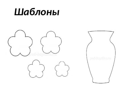 Трафарет ваза для цветов