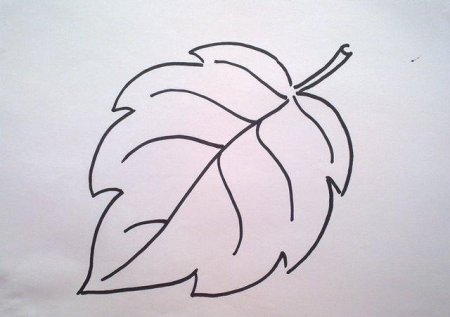 Трафарет листика для лепки
