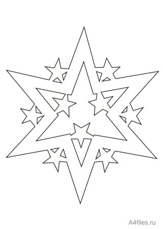 Трафарет для вырезания звезд
