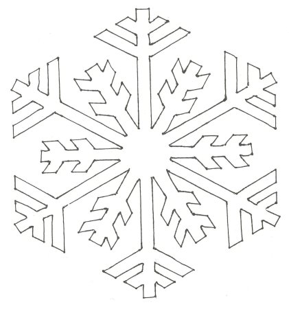 Новогодние снежинки трафареты