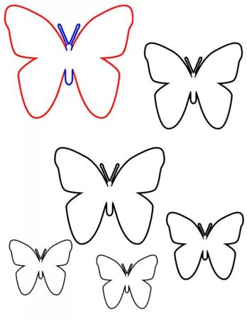 Трафареты бабочки из бумаги (48 фото)