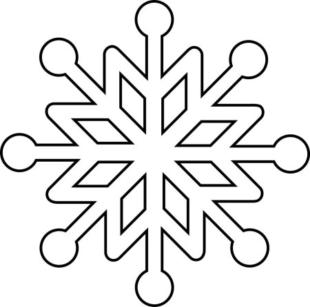 Снежинка раскраска