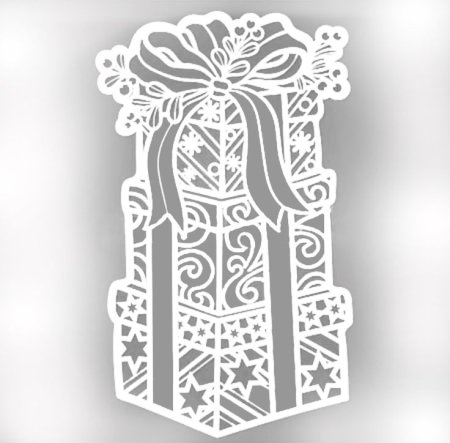 Вытынанка подарок новогодний