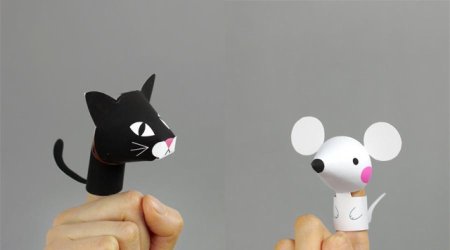 Бумажные игрушки на пальцы