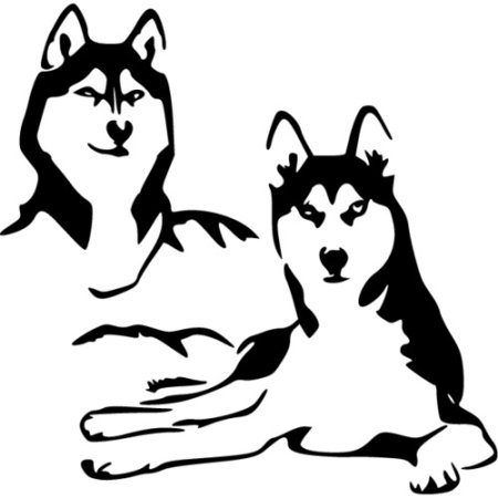 Хаски силуэт